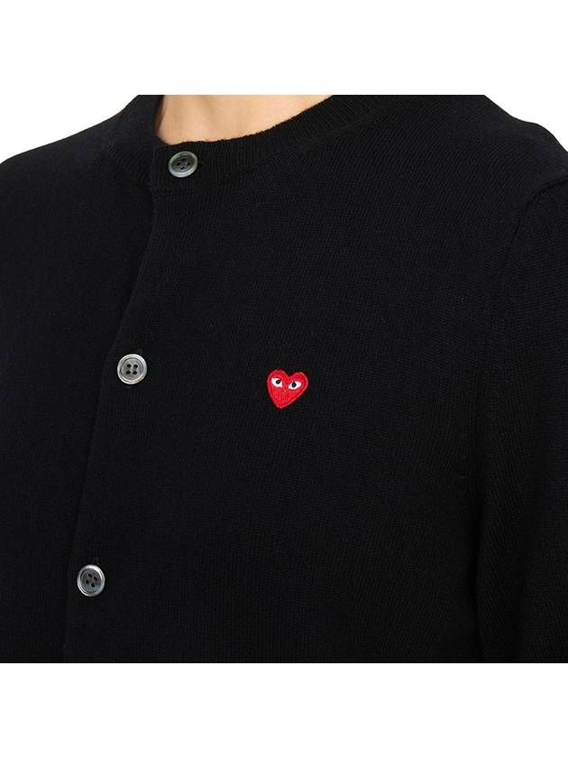 Women's Small Red Wappen Cardigan P1 N079 1 Black - COMME DES GARCONS PLAY - BALAAN 8