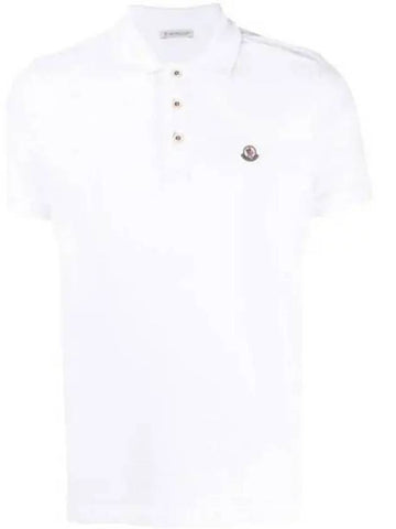 8A00019 84556 001 Logo Patch Polo T shirt White Men s TJ 271880 - MONCLER - BALAAN 1