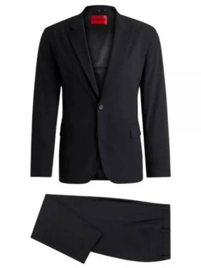 Performance Stretch Material Packable Slim Fit Suit Black - HUGO BOSS - BALAAN 2