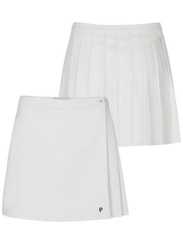 PLEATED COURT WRAP SKIRTWhite - PLAYBOO - BALAAN 1