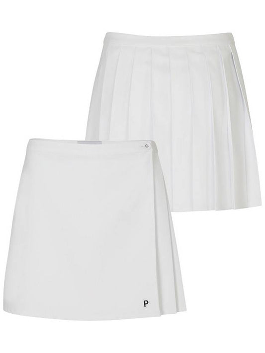 PLEATED COURT WRAP SKIRTWhite - PLAYBOO - BALAAN 1