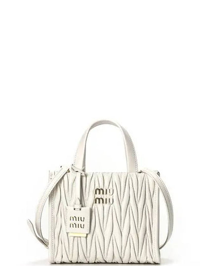 Matelasse Nappa Leather Tote Bag White - MIU MIU - BALAAN 2