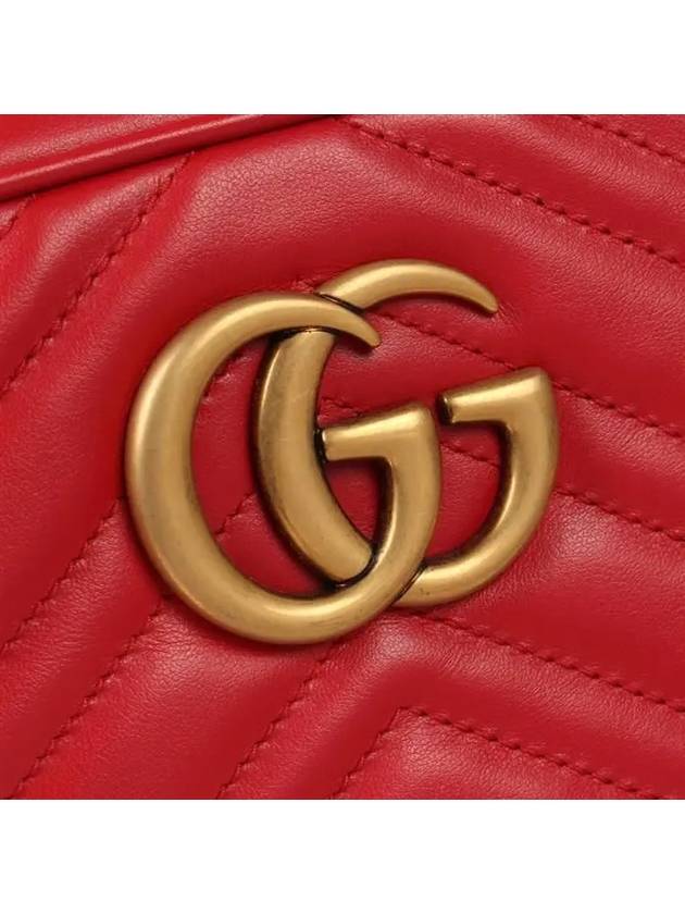 GG Marmont Matelasse Small Chain Shoulder Bag Hibiscus Red - GUCCI - BALAAN 8