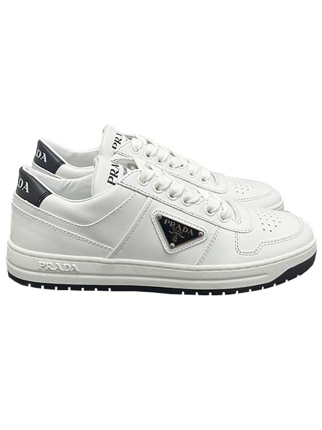 Downtown Perforated Leather Low Top Sneakers White - PRADA - BALAAN 2