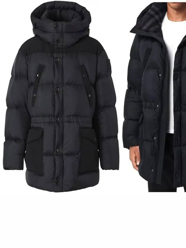 Logo Applique Nylon Puffer Coat Black - BURBERRY - BALAAN 2