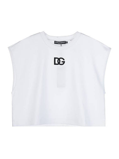 DG Logo Cotton Short Sleeve T-Shirt White - DOLCE&GABBANA - BALAAN 1