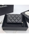 Caviar CC logo zipper card holder classic black AP3977 - CHANEL - BALAAN 2