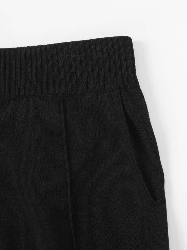 Pin Tuck Wide Knit Pants Black 3Colors - CALLAITE - BALAAN 4