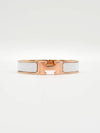 Clic H Bracelet Rose Gold Blanc - HERMES - BALAAN 5