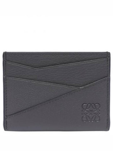 Puzzle Edge Plain Classic Calfskin Card Wallet Dark Grey - LOEWE - BALAAN 1