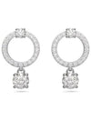 Constella Crystal Hoop Earrings Silver - SWAROVSKI - BALAAN 2