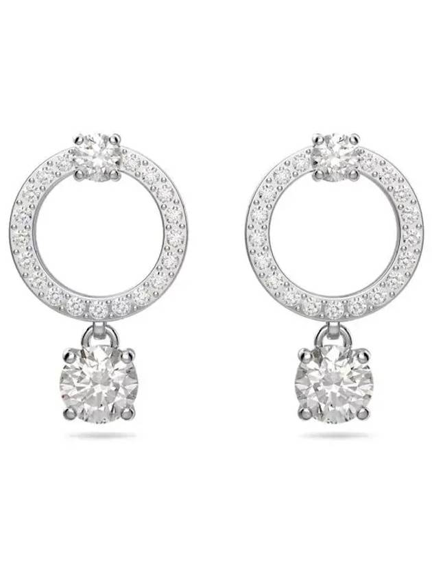 Constella Crystal Hoop Earrings Silver - SWAROVSKI - BALAAN 2