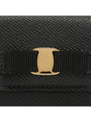 Vara Bow Compact Half Wallet Black - SALVATORE FERRAGAMO - BALAAN 4