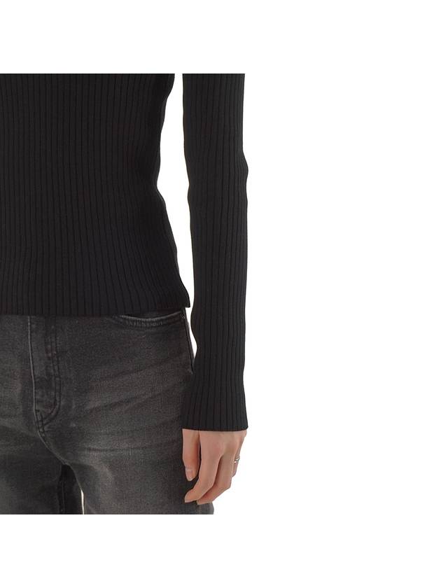 Mockneck Rib Knit Top Black - COURREGES - BALAAN 10