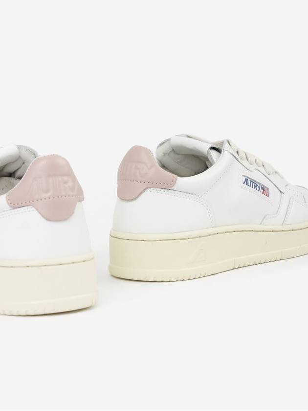 Medalist Pink Tab Leather Low Top Sneakers White - AUTRY - BALAAN 5