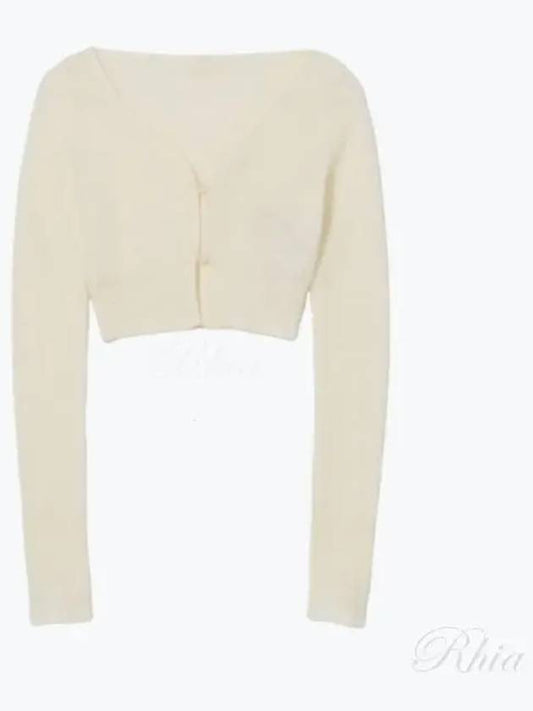 Le Alzou Cropped Cardigan White - JACQUEMUS - BALAAN 2