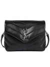 Toy Loulou Strap Shoulder Bag In Quilted Leather Black - SAINT LAURENT - BALAAN 2