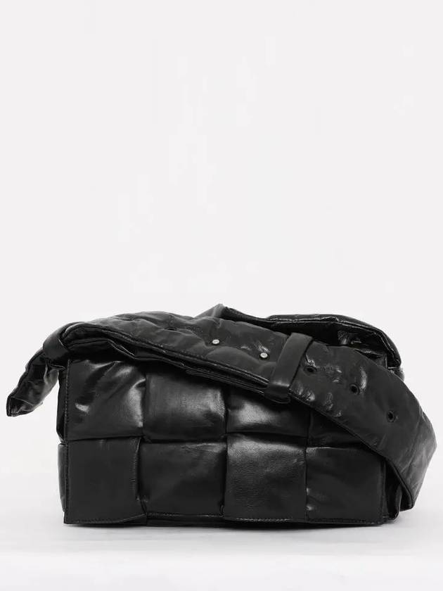 Cassette Intrecciato Tech Padding Cross Bag Black - BOTTEGA VENETA - BALAAN 4