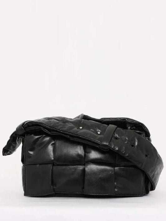 Cassette Intrecciato Tech Padding Cross Bag Black - BOTTEGA VENETA - BALAAN 2