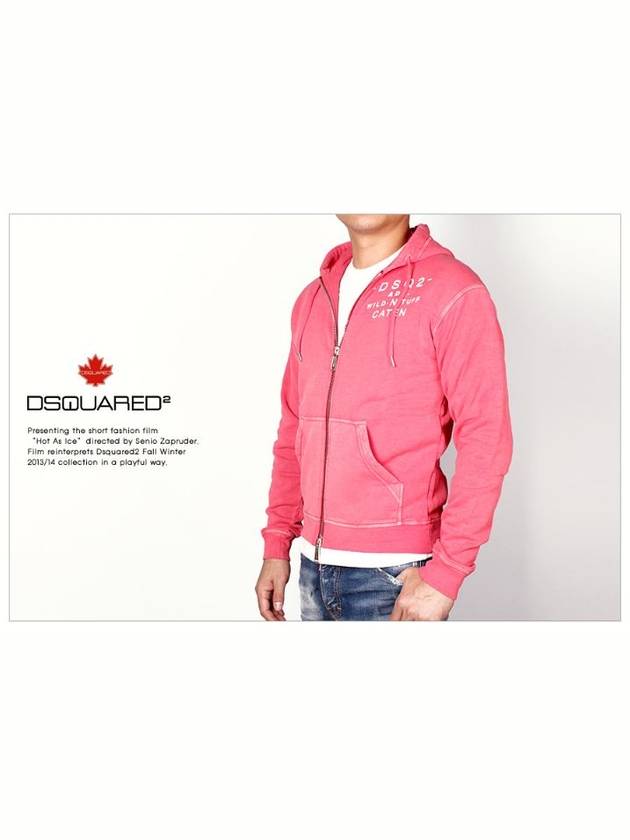 Wild Tough Zip Up Hoodie Pink - DSQUARED2 - BALAAN 5