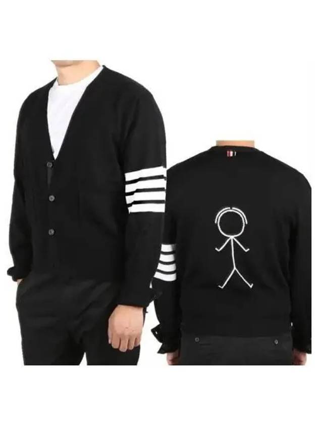 Diagonal armband stickman cardigan 270198 - THOM BROWNE - BALAAN 1