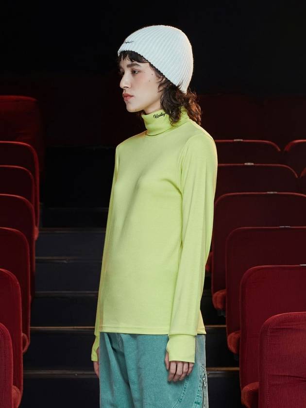 turtleneck knit t shirt lime - UNALLOYED - BALAAN 2