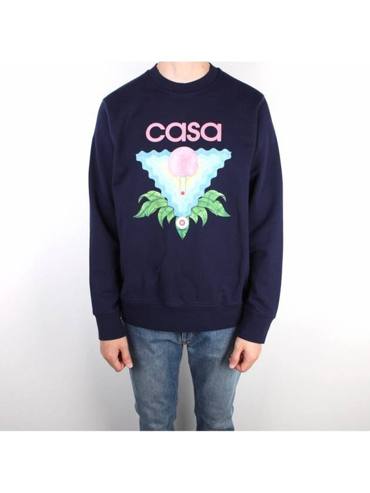 MEMPHISICON Sweatshirt Navy - CASABLANCA - BALAAN 1