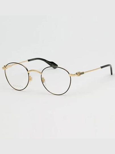 Eyewear Round Metal Eyeglasses Gold Black - GUCCI - BALAAN 2