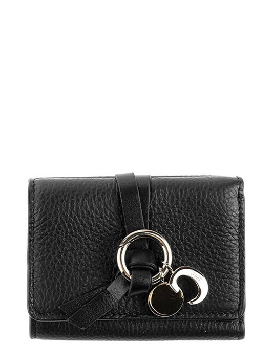 Alphabet Small Half Wallet Black - CHLOE - BALAAN.