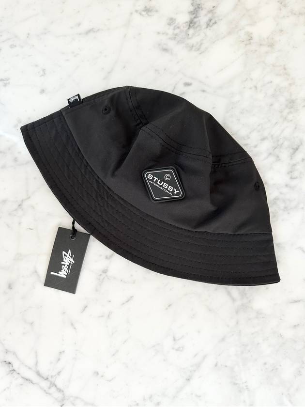 Logo Nylon Bucket Hat Black - STUSSY - BALAAN 5