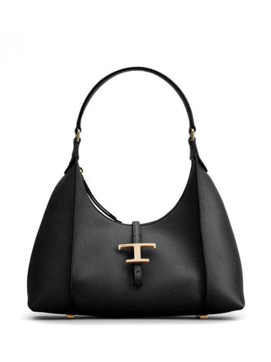 T Timeless Calf Leather Small Shoulder Bag Black - TOD'S - BALAAN 1