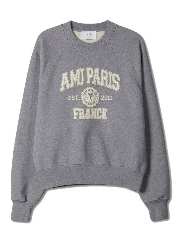 Paris France Sweatshirt Grey - AMI - BALAAN 3