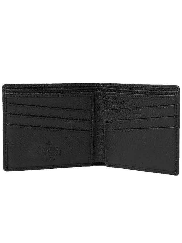 Men's Silver Logo Half Wallet Black - VIVIENNE WESTWOOD - BALAAN 5