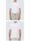 8A00006 84556 002 Chest patch neckline polo tshirt offwhite men's tshirt TJ - MONCLER - BALAAN 4