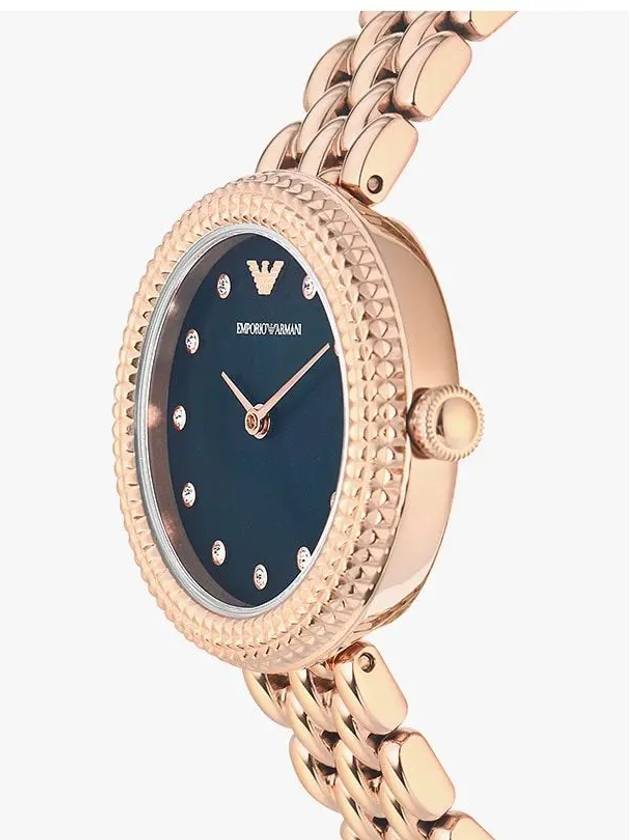 Mother of Pearl Two-Hand 30mm Stainless Steel Black Watch Rose Gold - EMPORIO ARMANI - BALAAN 4