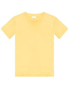 Monogram Embroidered Short Sleeve T-Shirt Yellow - SAINT LAURENT - BALAAN 1