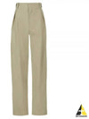 Cotton Straight Pants Beige - BOTTEGA VENETA - BALAAN 2