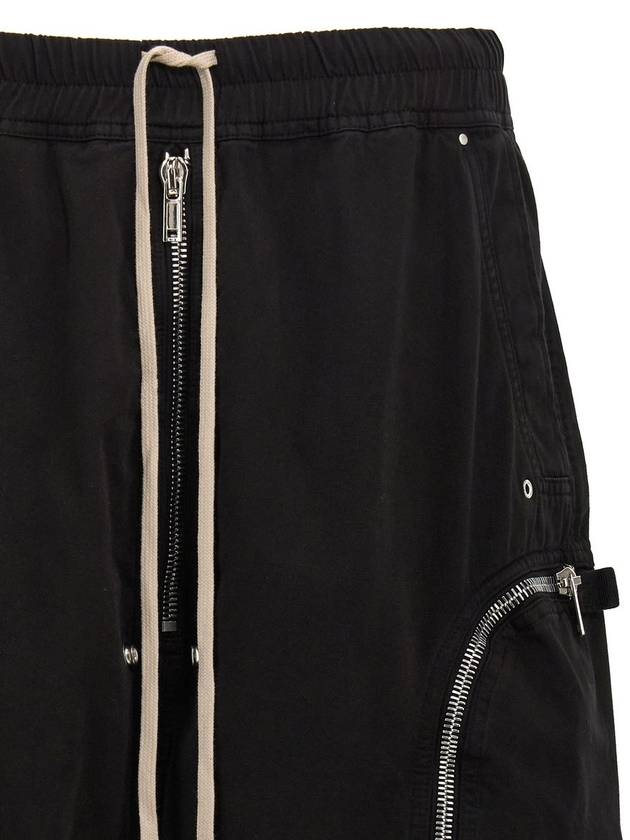 Rick Owens Drkshdw Black Cotton Shorts - RICK OWENS - BALAAN 3