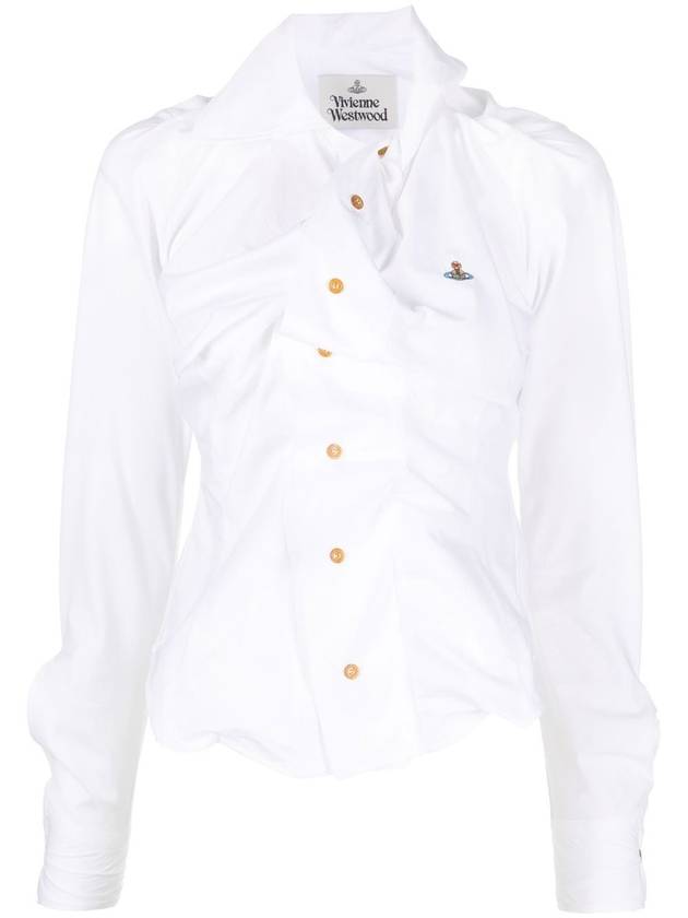 Drunken Logo Shirt White - VIVIENNE WESTWOOD - BALAAN 2