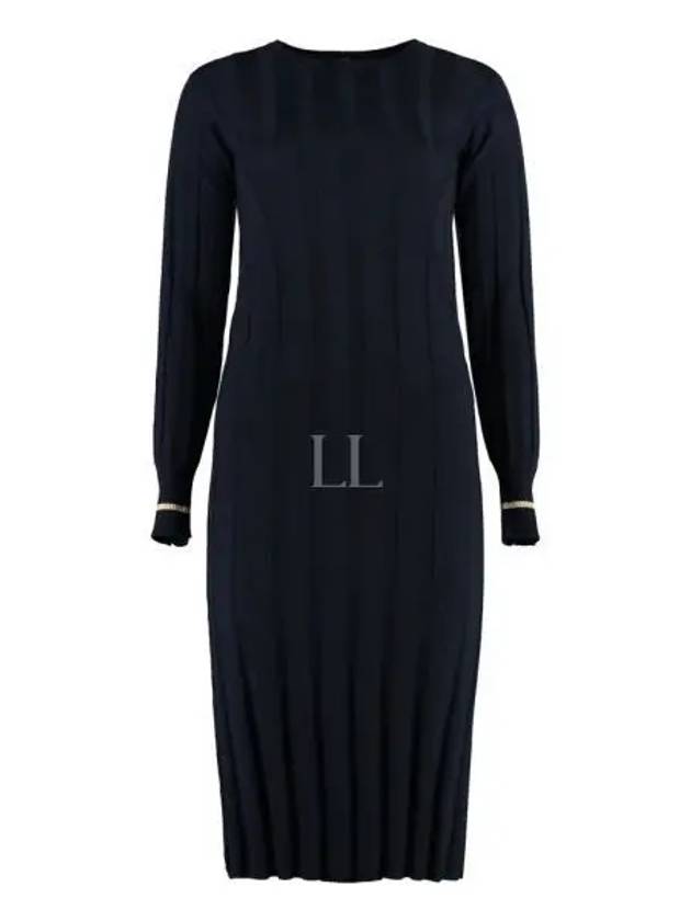 Leccio Virgin Wool Midi Dress Black - MAX MARA - BALAAN 2