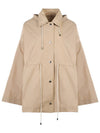 Hooded Cotton-Nylon Parka Beige - TOTEME - BALAAN 2