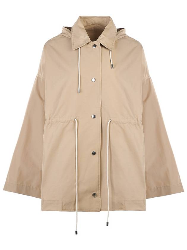 Hooded Cotton-Nylon Parka Beige - TOTEME - BALAAN 2