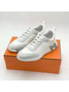 Bouncing Sneakers Mesh Suede Goatskin Blanc Blanc - HERMES - BALAAN 5