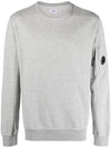 Light Fleece Sweatshirt Grey Melange - CP COMPANY - BALAAN 2