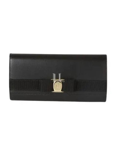 Vara Bow Continental Long Wallet Black - SALVATORE FERRAGAMO - BALAAN 2