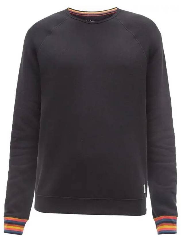 Paul Smith Artist Stripe Trim Cotton Sweatshirt Sweatshirt - PAUL SMITH - BALAAN 1