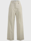 Crocus One Tuck Roll up Slacks Cream - MICANE - BALAAN 1