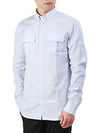 Men's Two Pocket Long Sleeve Shirt Light Blue - BALMAIN - BALAAN 2