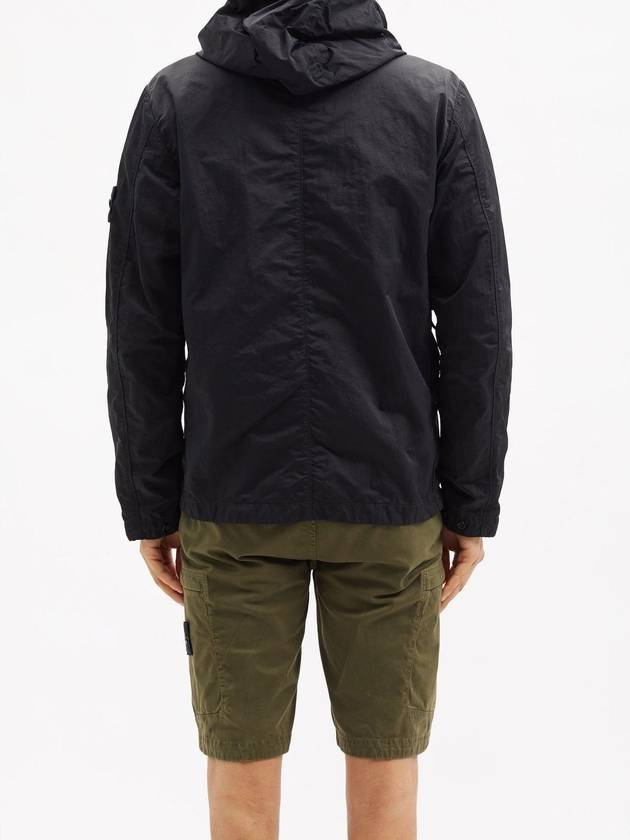 Wappen Patch Nylon Batavia Zip Up Jacket Black - STONE ISLAND - BALAAN 7