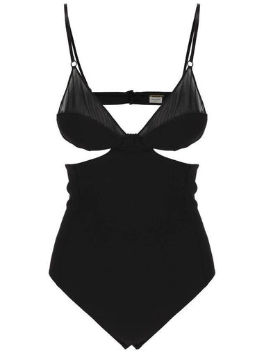 Cut Out Body Suit Black - SAINT LAURENT - BALAAN 1